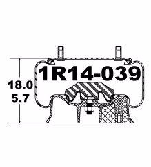 Goodyear 1R14-039 Stemco Air Spring, Rolling Lobe