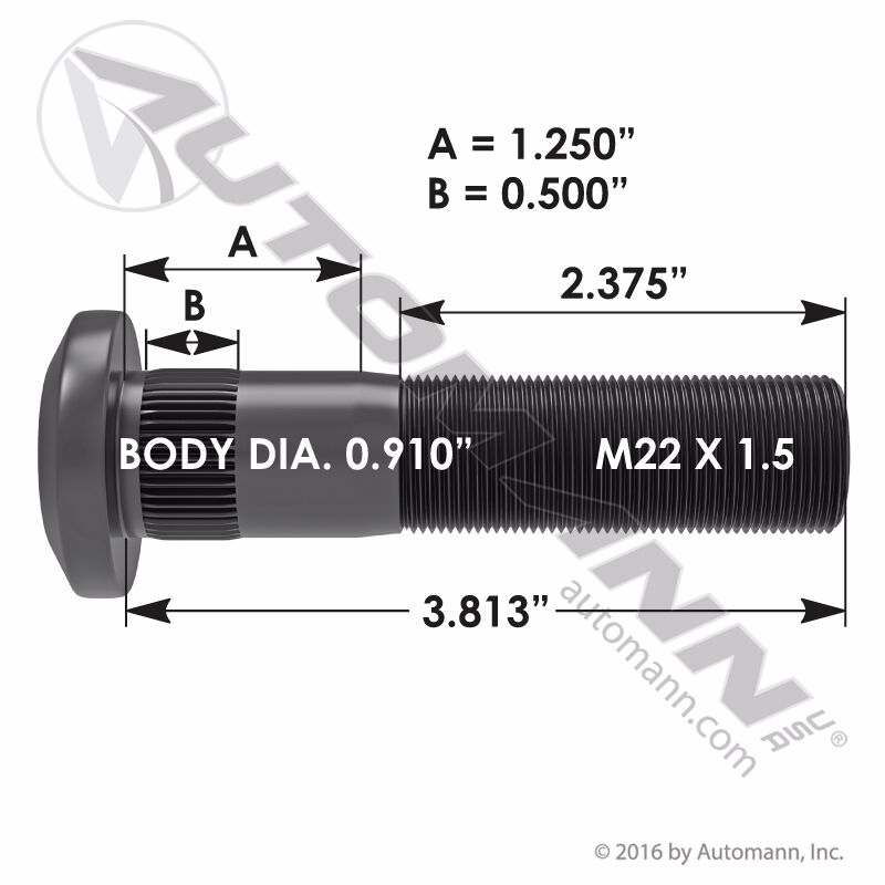 Automann 201.6044 Wheel Stud