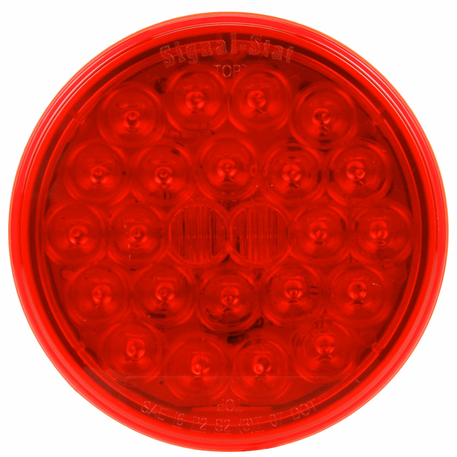 Truck-Lite 4050 Red Stop, Turn &amp; Tail &amp; Front Park and Turn LED 4'' Round 24 Diode Pattern