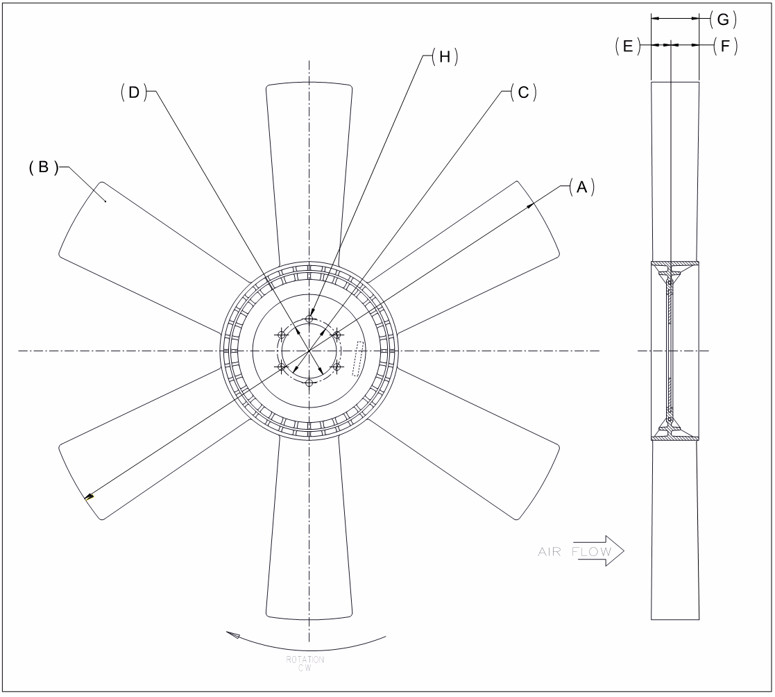 Kysor 4735-38825-03 Fan Blade - 32 inch