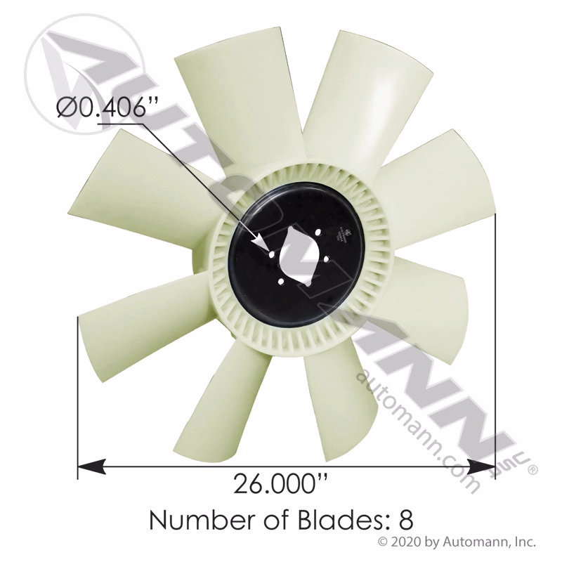 Automann 810.FB9926 Fan Blade, Same as Mack 3912-992660251