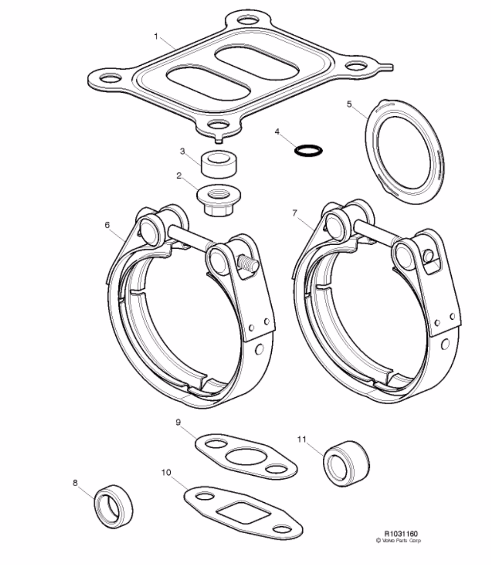 Volvo Truck 85116275 Turbo Gasket Kit