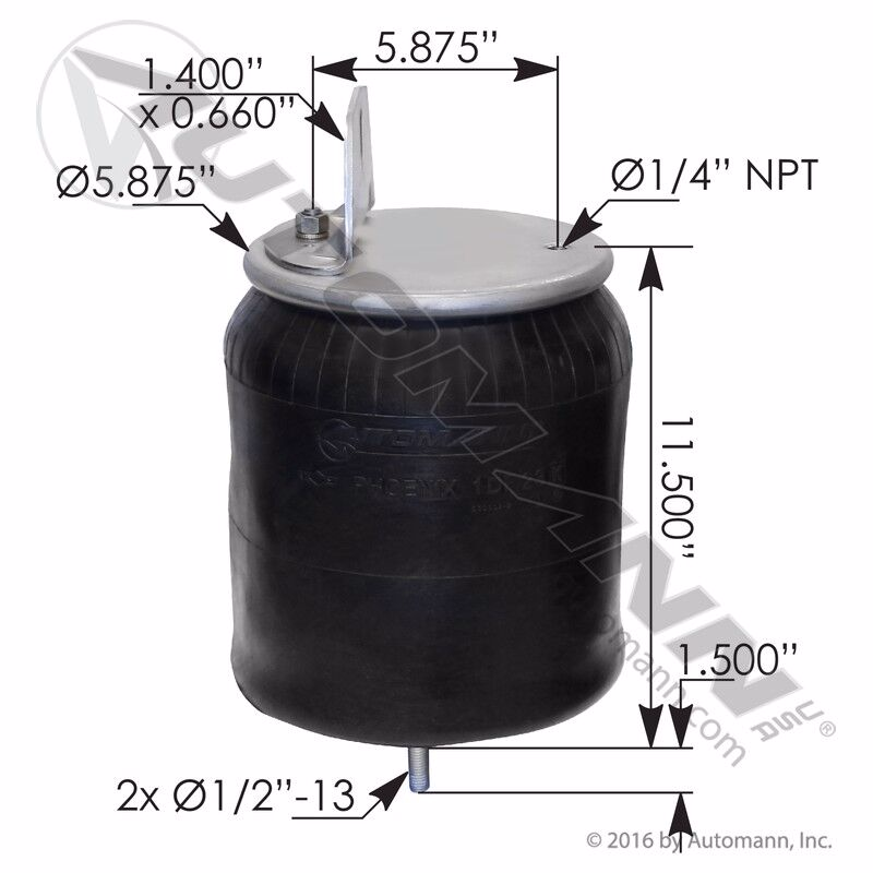 Automann AB1DF23K-9865 Air Spring Rolling Lobe