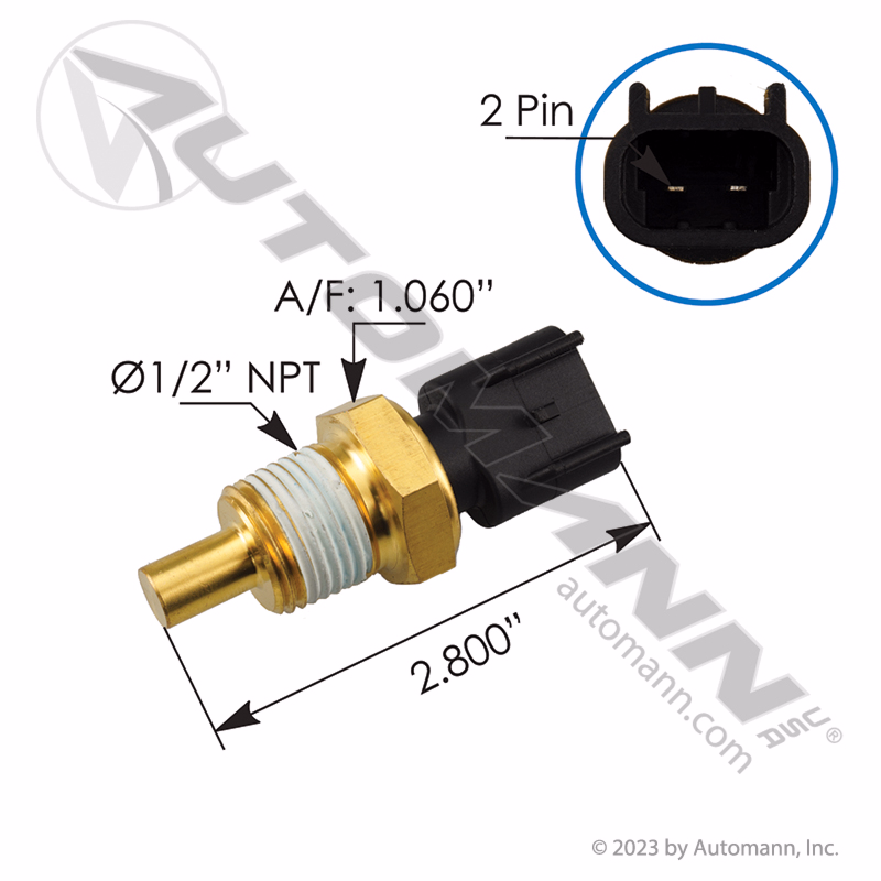 Automann 577.62534 Oil Temp Sensor; Crosses to Mack 25173266