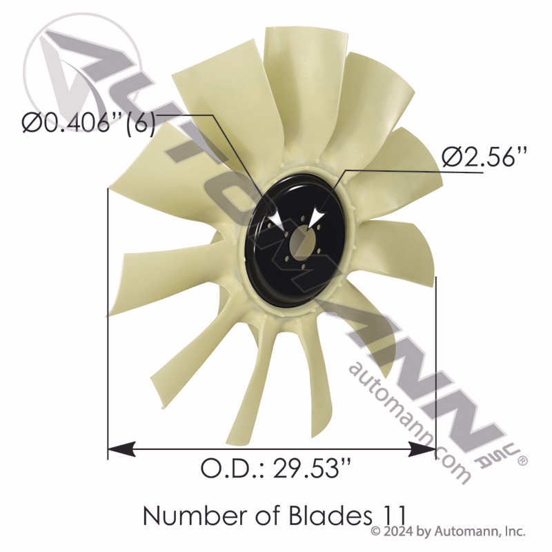 Automann 810.FB9968 Fan Blade, Same As Volvo 20477428