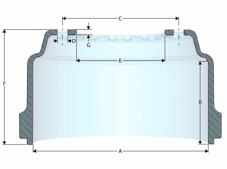 Mack Truck 3398-3018A Brake Drum