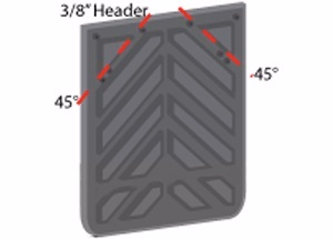 IMXGT-2430CD Mudflap 24X30 1/4" Rubber Black Chevron