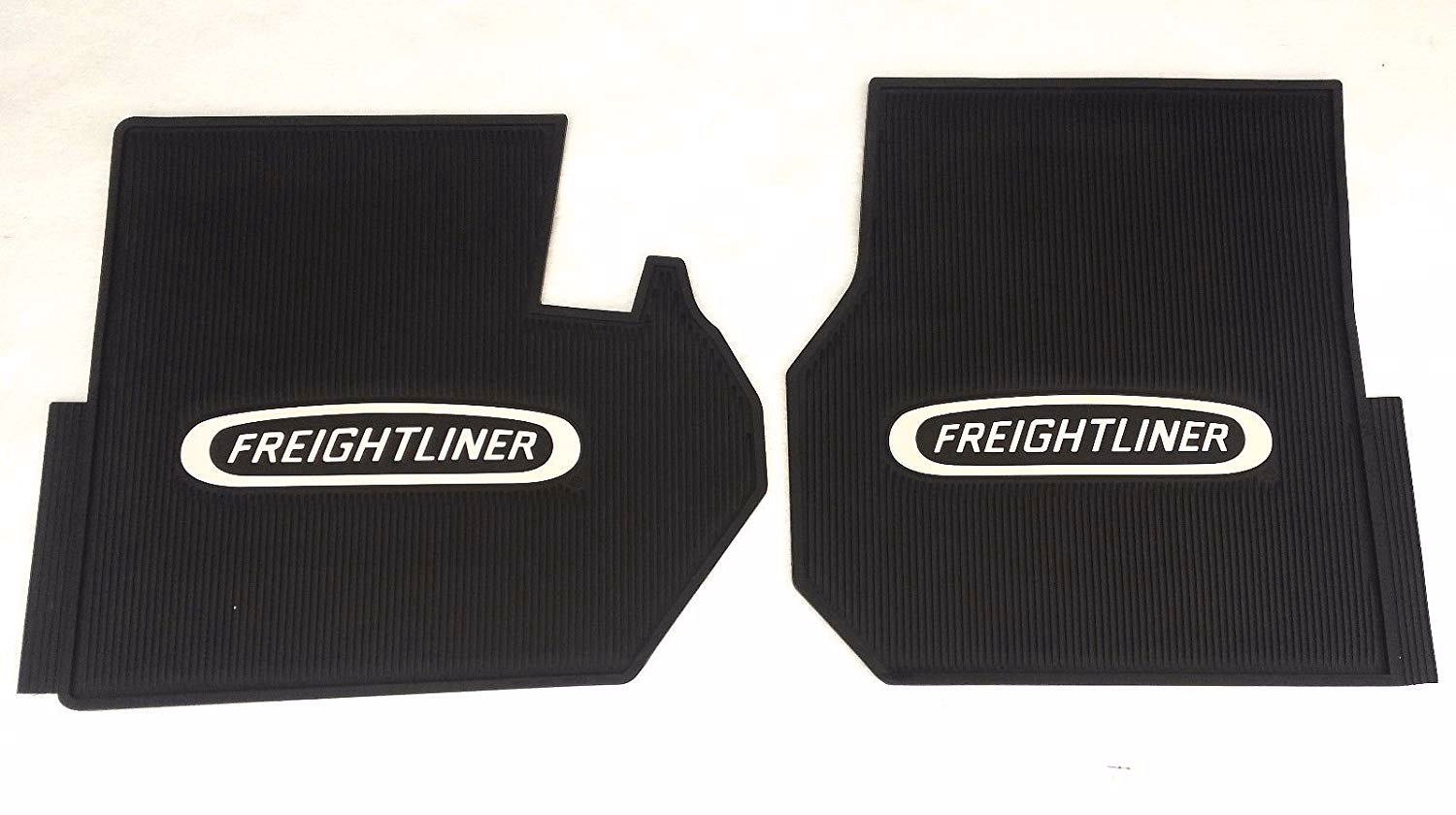Freightliner PDT CORCOL Columbia &amp; Coronado Black All-Weather Rubber Floor Mats OEM with Logo - Fits All Years