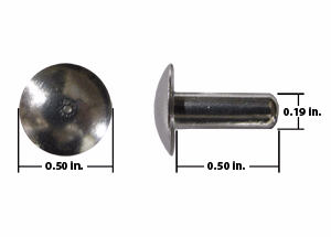 RVT6-224 RIvet BH 3/16" X 1/2", Hard, 443 PCS Per lb