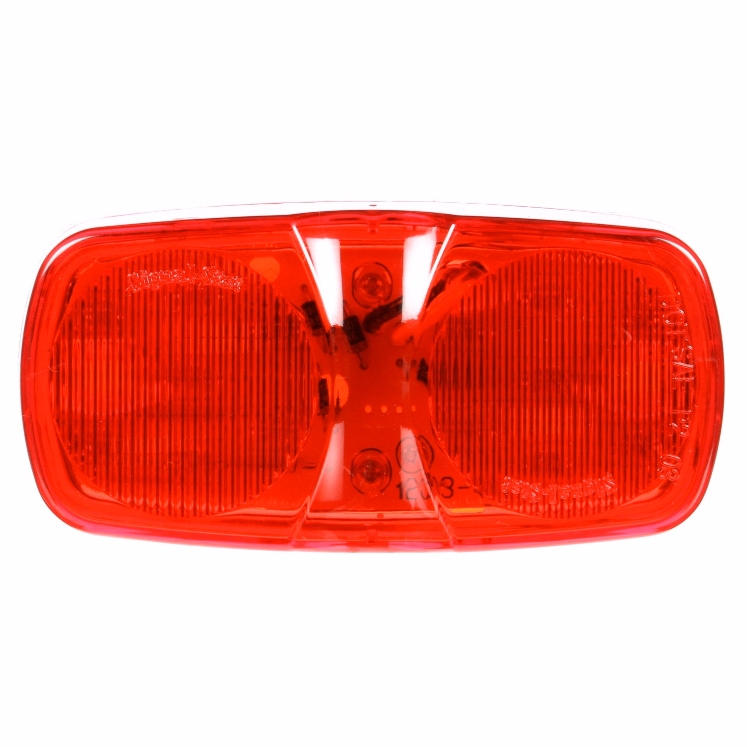Truck-Lite 2660 Red Marker &amp; Clearance - LED 2''x 4'' - Rectangular-16 Diode Pattern