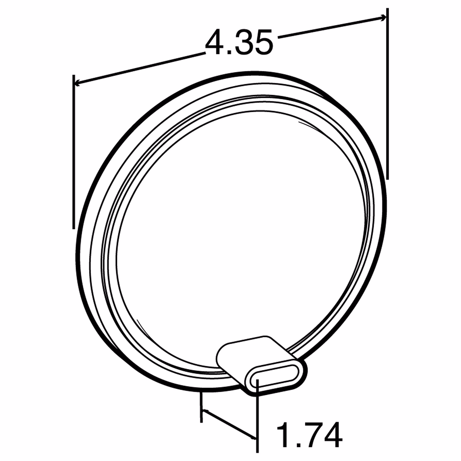 Truck-Lite 44042C LED Model 44 Grommet Kit, clear